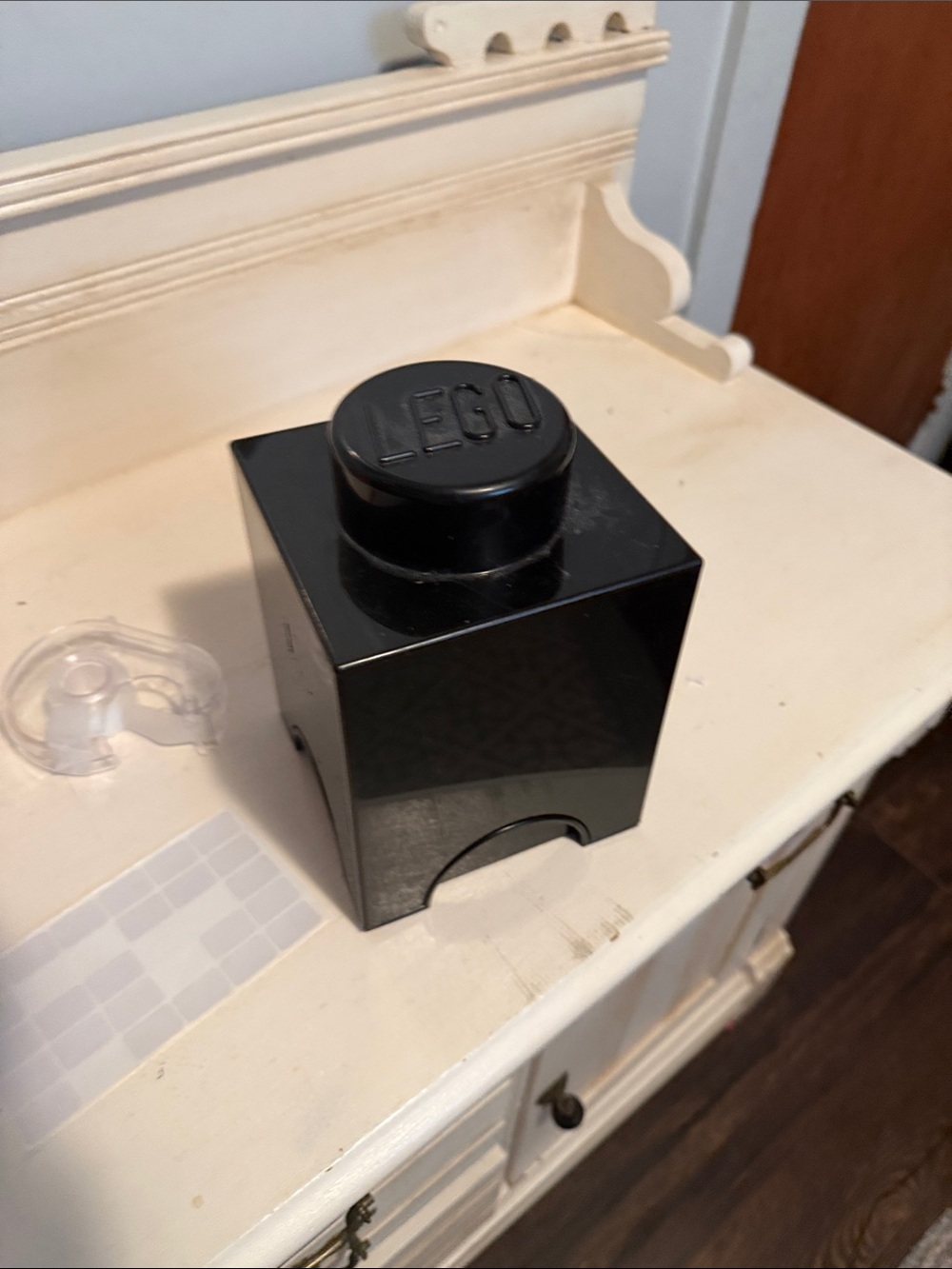 Lego official Black Brick Storage block container